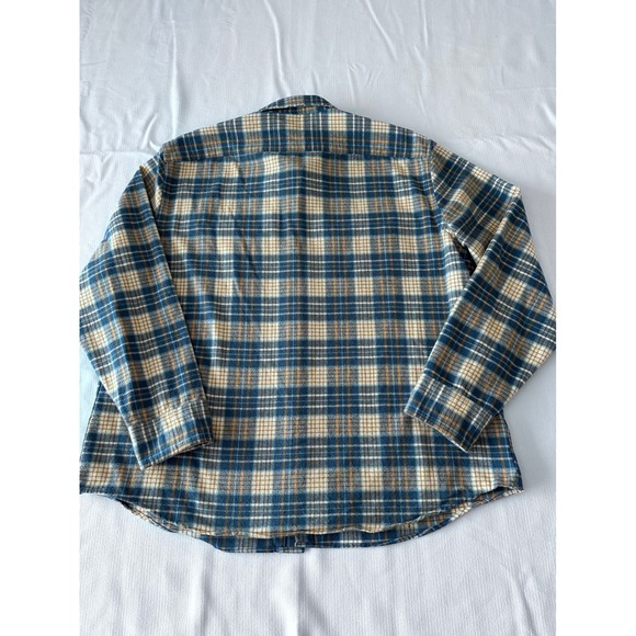 LL Bean Signature Heavy Flannel Men's XXL Button Up Slim Fit Plaid Chest Pockets - Picture 5 of 9
